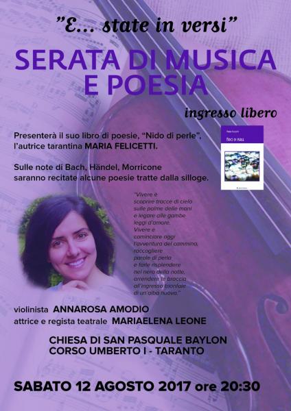 SERATA DI VIOLINO E POESIA A TARANTO