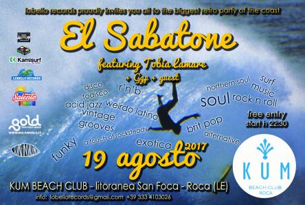 El Sabatone de Tobia Lamare 19 agosto 2017 - Kum Beach Club