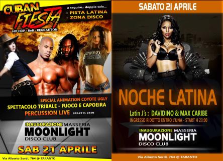 Sabato 21 Aprile - Cuban Fiesta alla Masseria MOONLIGHT @ Taranto