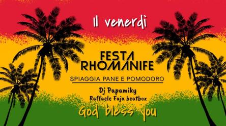 Festa Rhomanife in spiaggia Pane e pomodoro, 2018