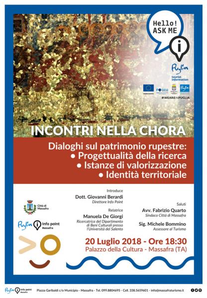 Incontri nella Chora ... Dialoghi sul patrimonio rupestre