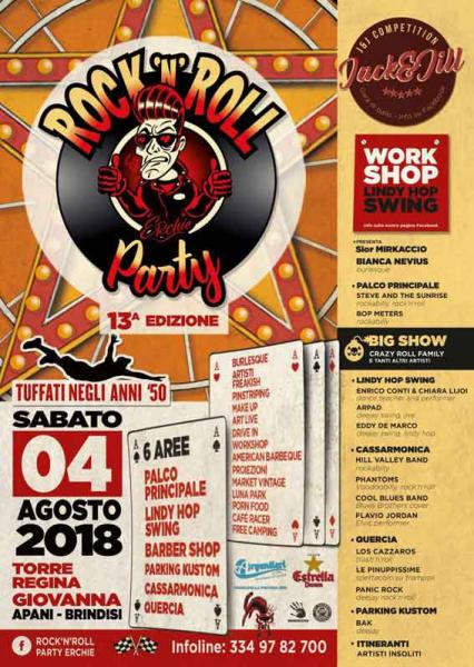 RockRock'n'Roll Party: Sabato 4 Agosto a Torre Regina Giovanna