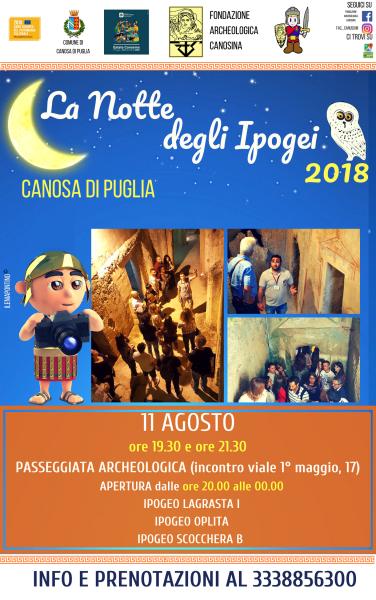 LA NOTTE DEGLI IPOGEI CANOSA DI PUGLIA:le dimore ultraterrene dei principi della daunia vi aspettano