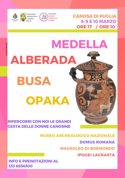 Week end dell’8 marzo alla scoperta delle donne della storia di Canusium