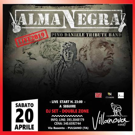 Almanegra omaggia Pino Daniele + Double zone dj set