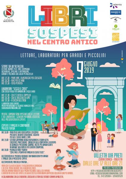 Libri sospesi nel Centro Antico. Il 9 giugno a Molfetta il parco diventa un villaggio della lettura
