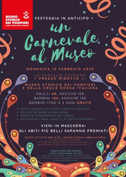Il Carnevale arriva in anticipo al Museo dei Pompieri