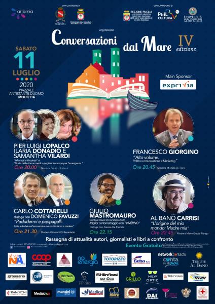 Conversazioni dal Mare 2020. L’11 luglio la IV edizione a Molfetta.