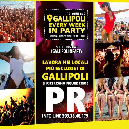 PR per la stagione estiva a GALLIPOLI