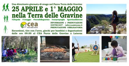 25 aprile e 1 maggio nella Terra delle Gravine