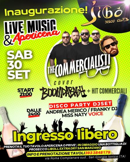 Inaugurazione Jibò Disco Club @ San Giorgio / Live Music + Apericena + Disco Party - INGRESSO LIBERO