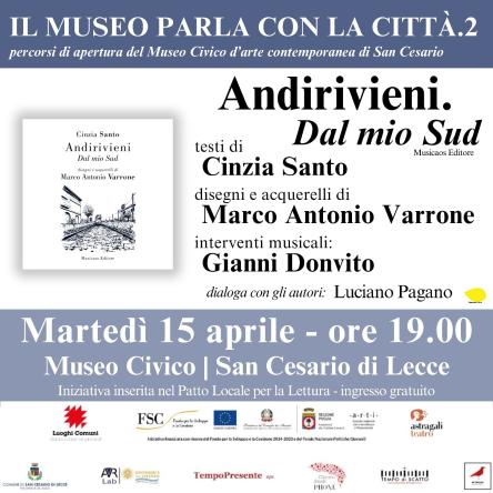 Cinzia Santo e Marco Antonio Varrone presentano “Andirivieni. Dal mio Sud”