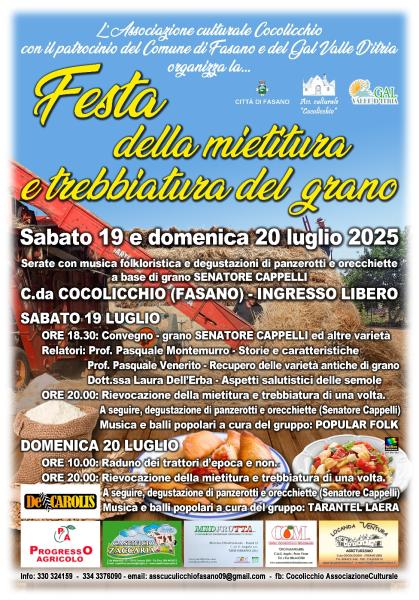 3 Edizione Festa della Mietitura e della Trebbiatura del Grano